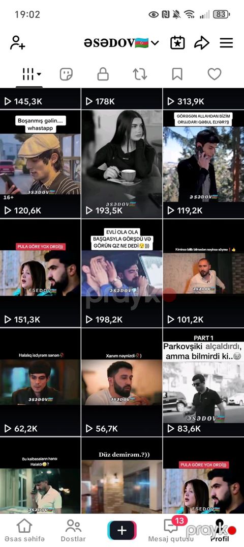 Xidmət: TikTok səhifəsinin satışı Səhifə adı: Əsədov Platforma — Bərdə