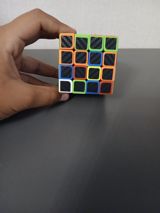 Karbon teksturalı yapışqanlı etiketlərlə 3x3 Rubik kubu - Klassik 3x3 — Turqay Pashazade