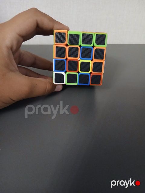 Karbon teksturalı yapışqanlı etiketlərlə 3x3 Rubik kubu - Klassik 3x3 — Bakı