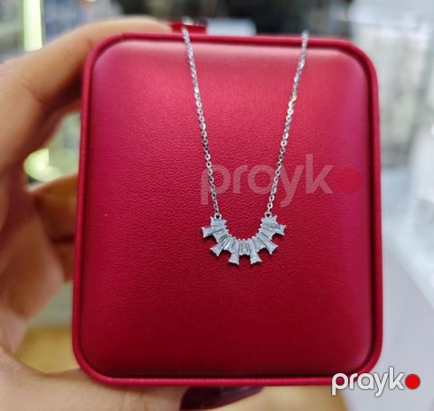 Qadınlar üçün boyunbağı QS-47, gümüş 925 əyar — Bakı