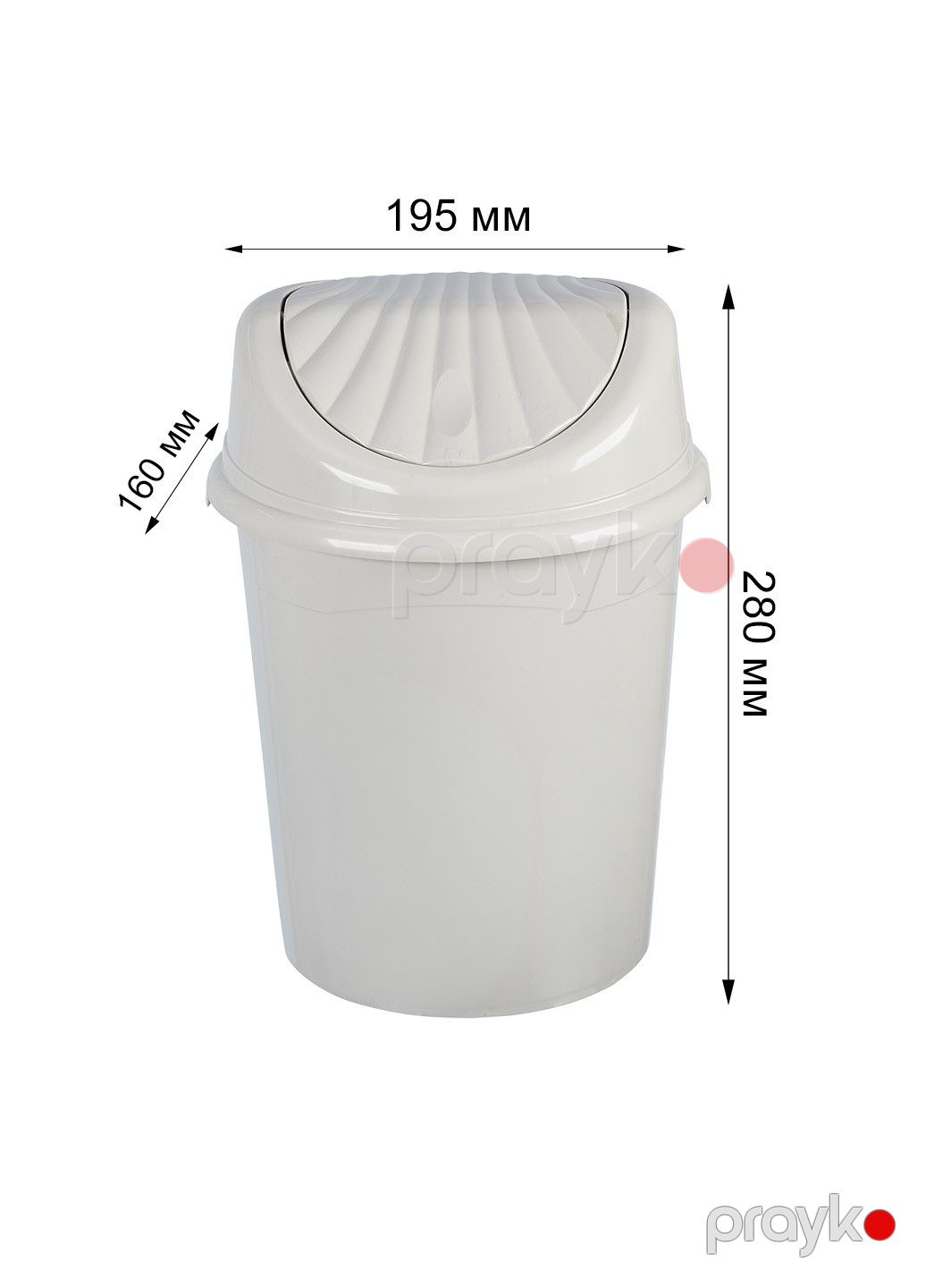 Zibil qabı StarsPlast, plastik, bej, 280x195x160 mm, 4 L — Mallar, Bakı (2)