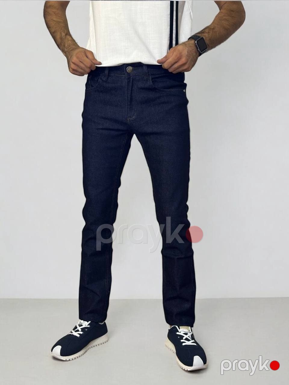 Kişilər üçün düz cins TCS_2269, göy, pambıq, ölçü 29 — Mallar, Bakı (3)