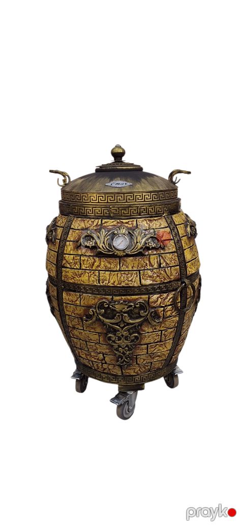Təndir Praqa, 14 şişlik, gil, 105x65x105 sm, 120 kq, qızılı - OmarGroup0001 — Bakı