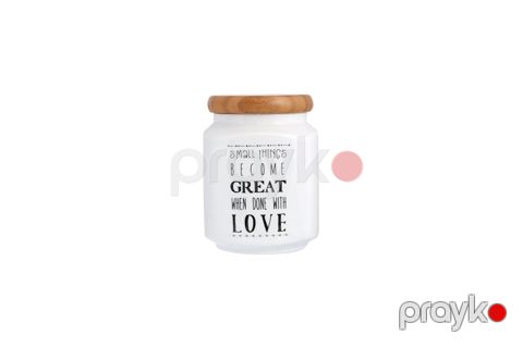 Ədviyyat üçün qab Porland Be Happy 04AP021603, farfor, ağ, 725 ml — Bakı