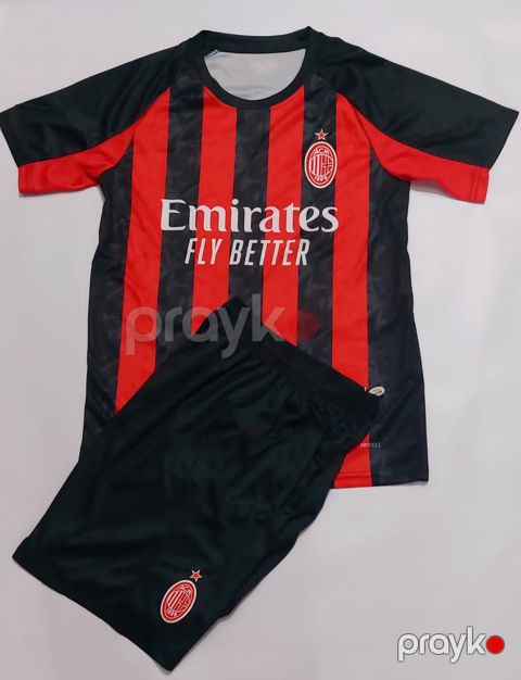 Futbol forması Milan, elastan, qara/qırmızı, ölçü L — Bakı