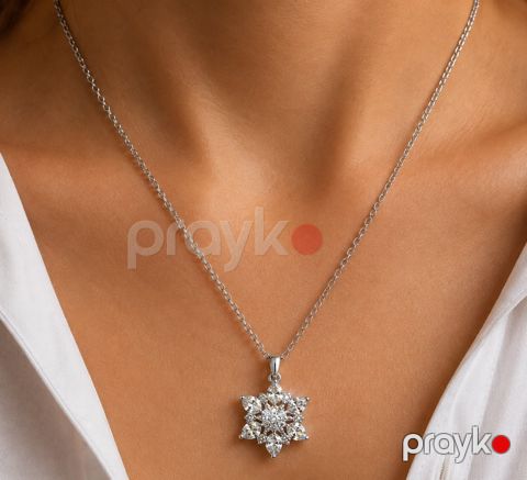 Boyunbağı qadınlar üçün, paslanmayan polad, gümüşü, 500 mm — Bakı