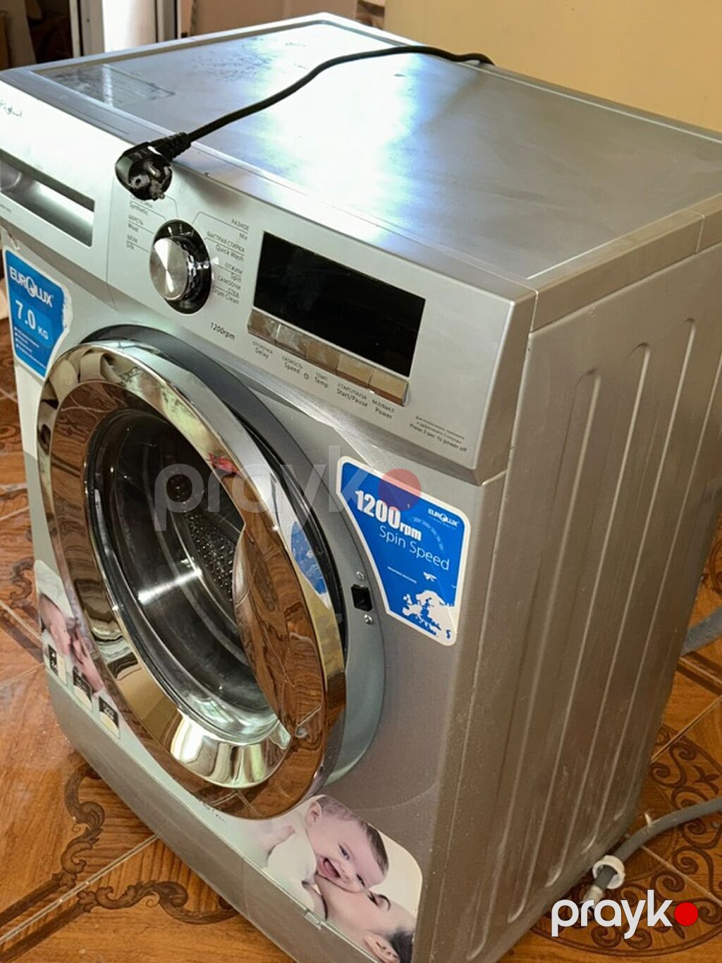 Eurolux paltaryuyan maşın – 7 kq Xüsusiyyətlər: - Yük: 7 kq - Ön — Çamaşır maşınları, Bakı (4)