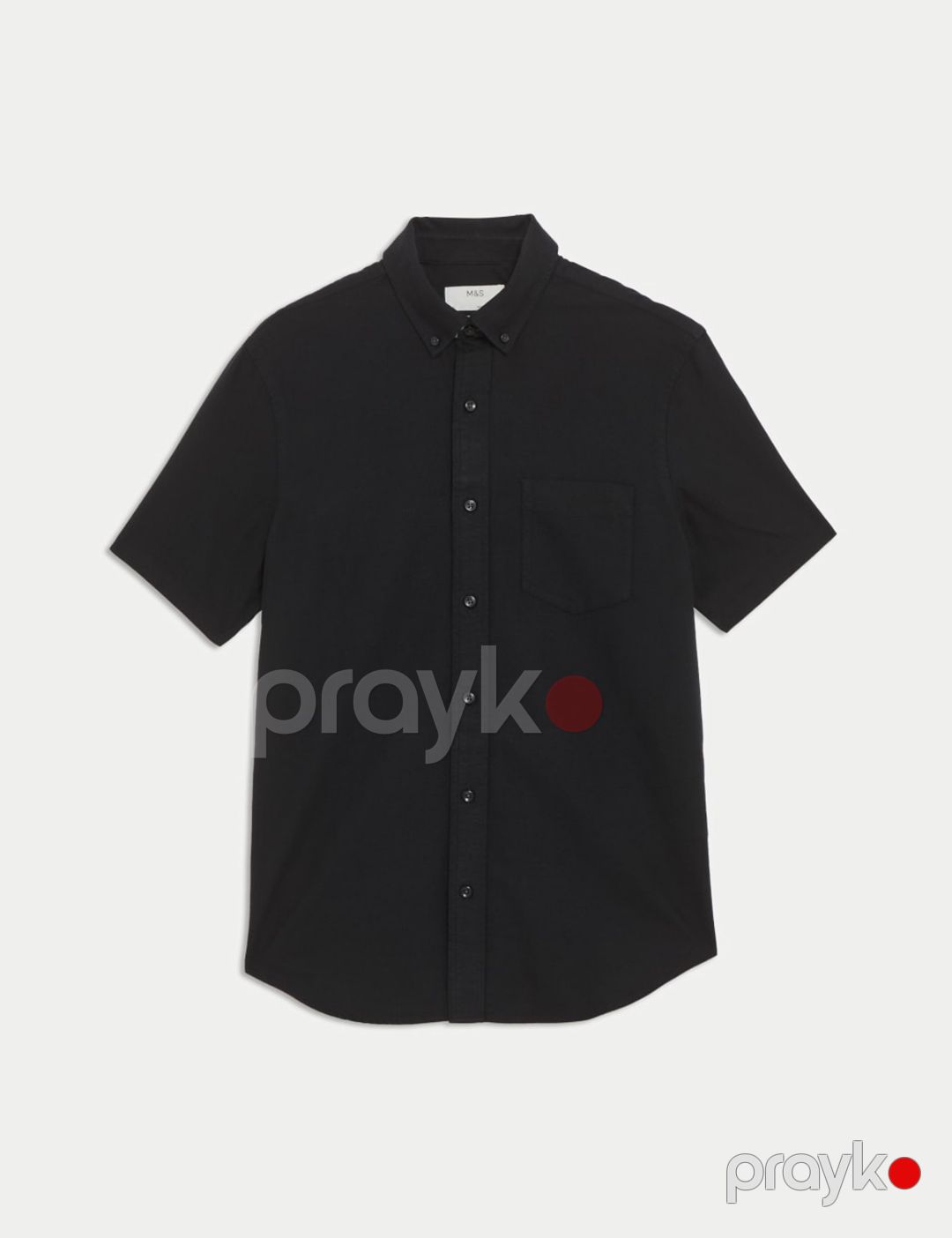 Kişilər üçün qısaqol köynək 7987, qara, pambıq, ölçü XL — Mallar, Bakı (2)
