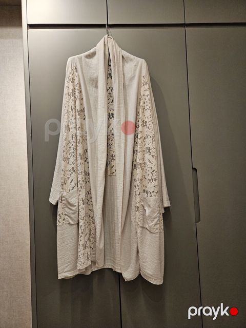 Bej rəngli açıq kardiqan/kimono - Üst geyimi, sərbəst kəsim - Rəng — Bakı