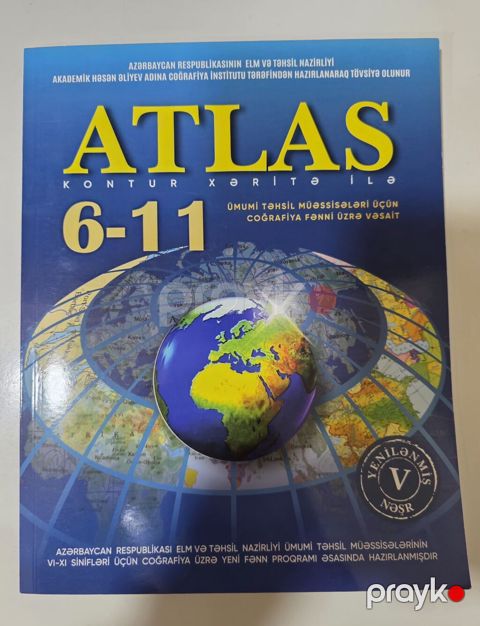 Atlas – Kontur Xəritə ilə (6–11) – Coğrafiya fənni üzrə vəsait — Bakı