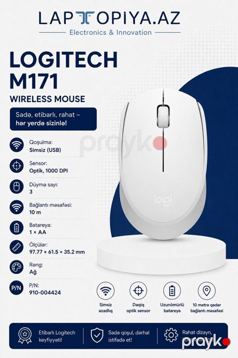 Logitech M171 Mouse Wireless (910-004424) — Bakı