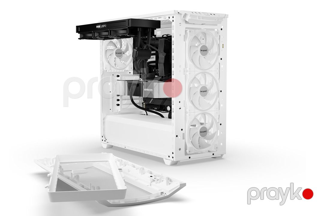 Case Be Quiet BGW64 Shadow Base 800 FX White E-atx, 550 x 247 x 503, RGB Fan 1x Light Wings 140m — Kompüterlər və noutbuklar, Bakı (7)