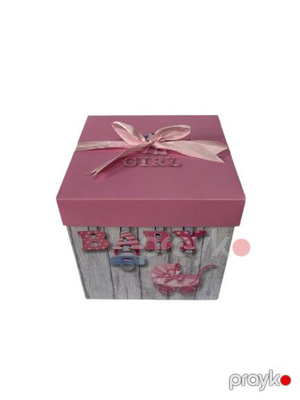 Hədiyyə qutusu Baby Girl, rəngbərəng, 21x21x21 sm — Mallar, Bakı (2)