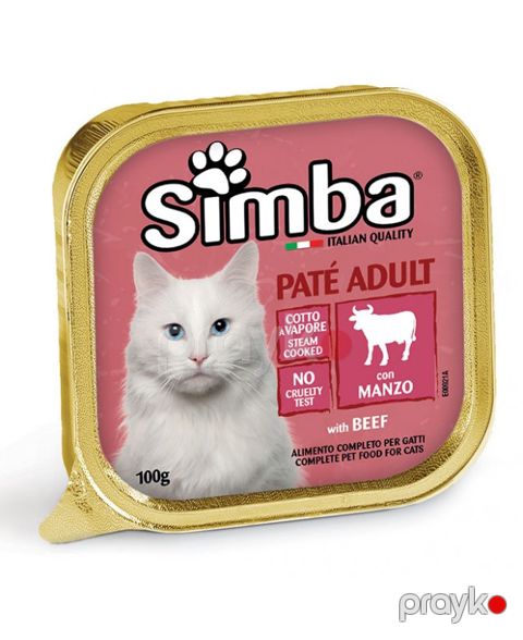 Nəm yem pişiklər üçün Simba Pate mal əti ilə, 100 q — Bakı