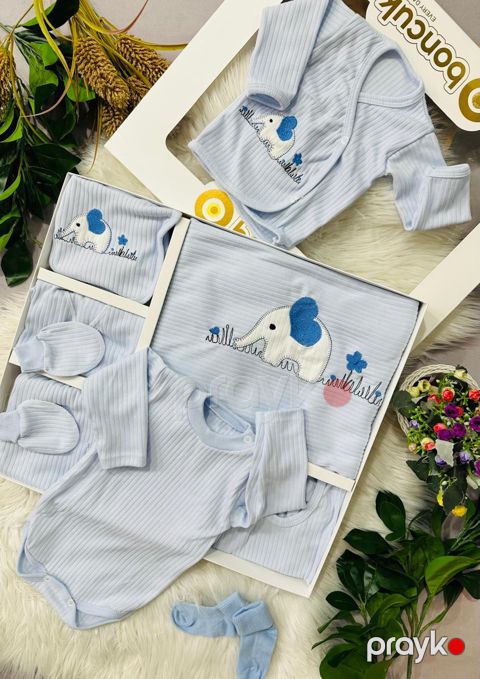 Yenidoğulanlar üçün dəst OP-0090, mavi, 0-3 ay, 10 əd — Bakı