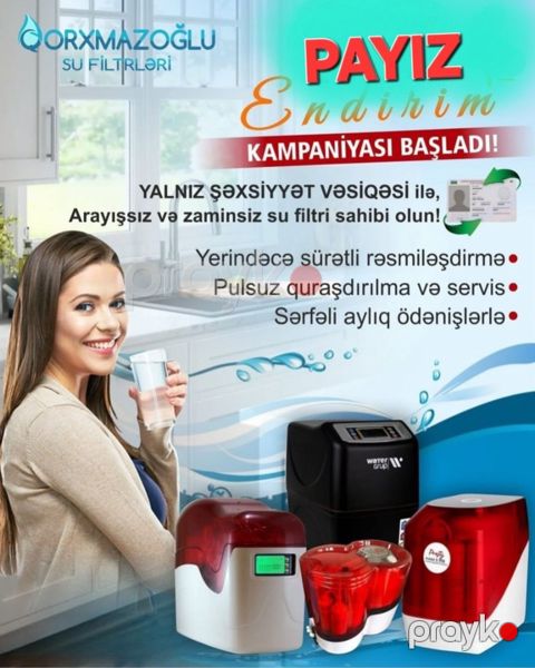 Su filtrləri Qorxmazoğlu — Bakı