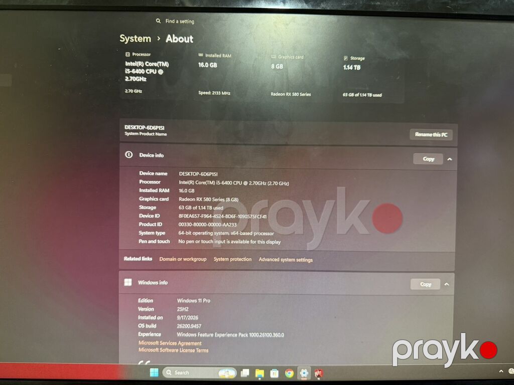 Oyun üçün yığılmış masaüstü PC seti Komponentlər: - Prosessor: Intel — Masaüstü kompüterlər, Bakı (4)