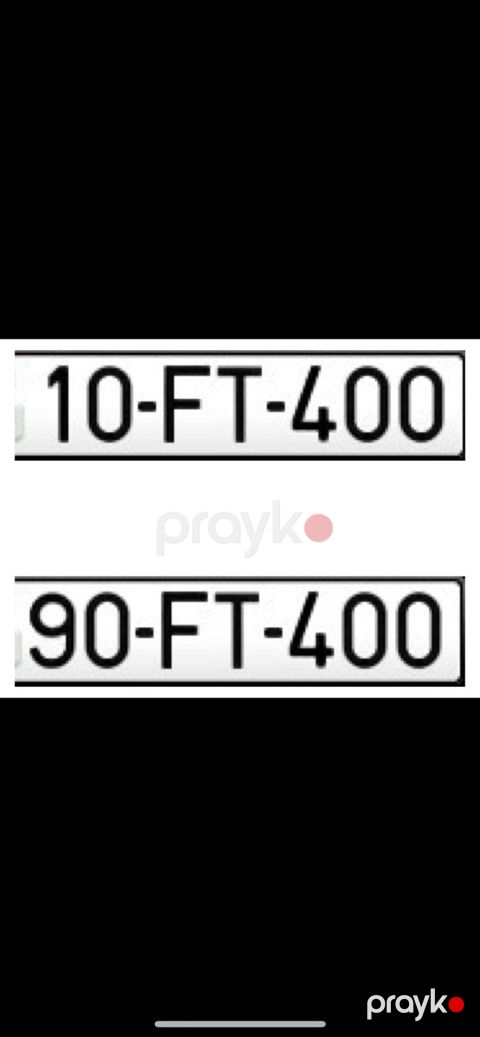 Avtomobil qeydiyyat nişanları - 10-FT-400, 90-FT-400 — Bakı