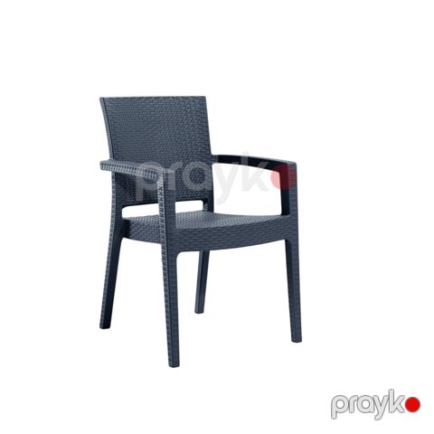Bağ üçün stol Capissi 4867, plastik, antrasit, 62х87 sm — Bakı
