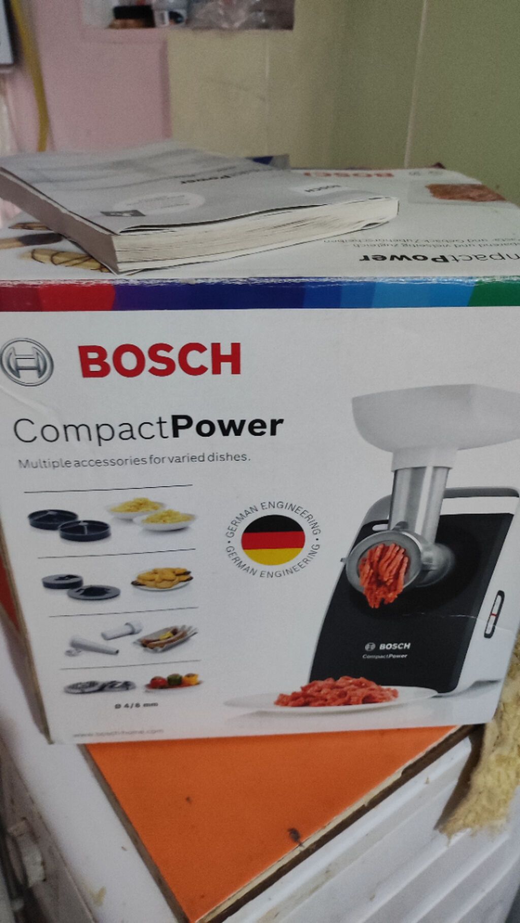 Продаётся электрическая мясорубка Bosch CompactPower(1500 Вт - 1600 — Ət xırdalayıcılar və qurğular, Bakı (2)