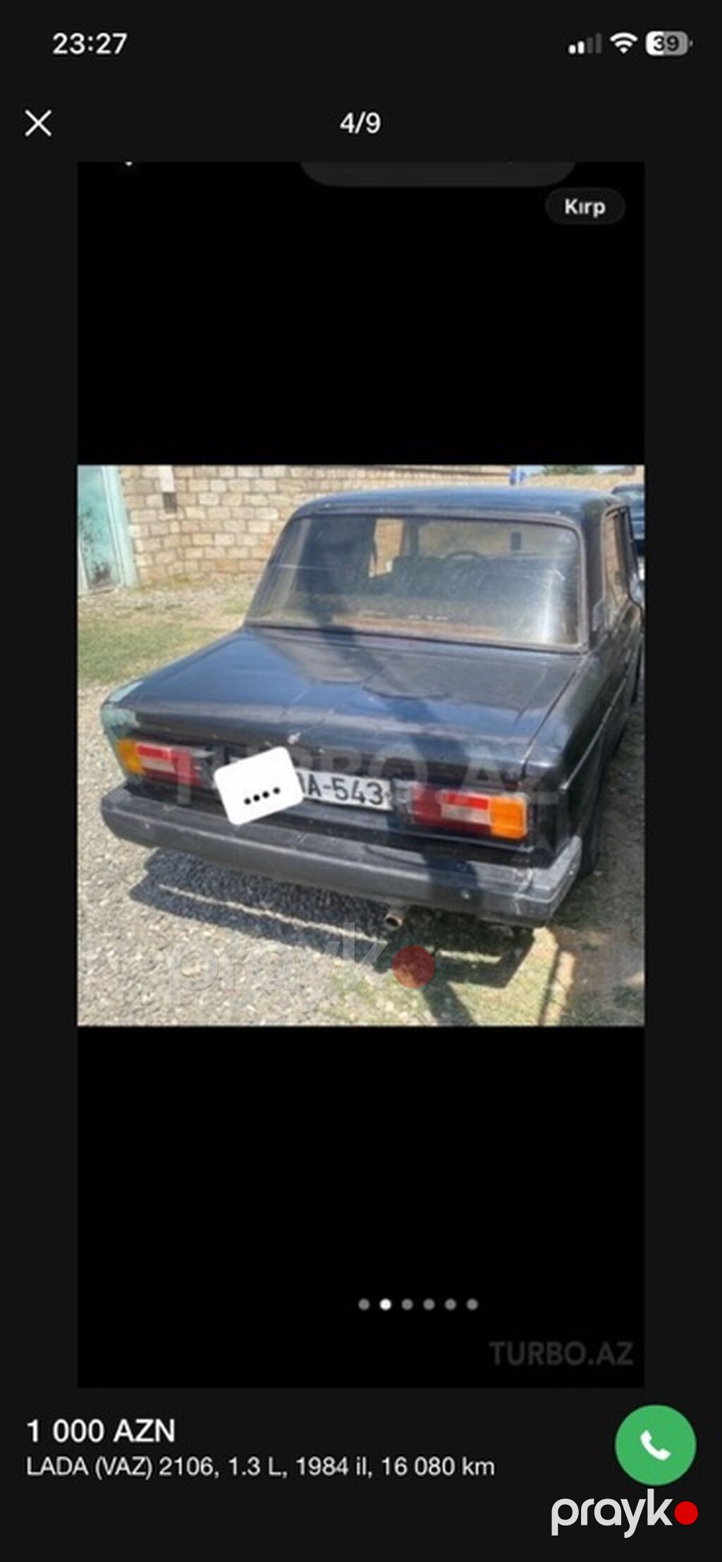 VAZ (Lada) 2106: 1.3 l 1982 il 16080 km Sedan — Avtomobillər, Ağdam (4)