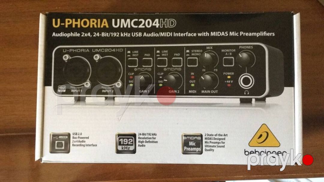 Behringer U-Phoria UMC204HD 24-Bit/192kHz Mıdas USB Audio Interface — Səs texnikası, Bakı (2)