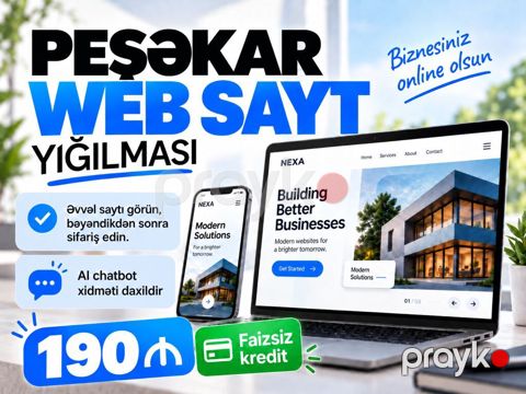 Veb saytların hazırlanması Domen, Hosting — Bakı