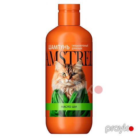 Pişiklər üçün hipoallergen şampun Amstrel, Şi yağı ilə, 300ml — Bakı