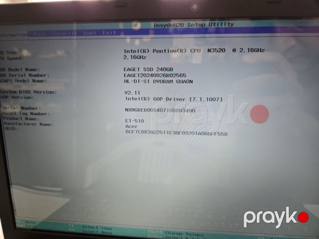 İşlənmiş Acer Aspire, 15.6 Intel Pentium, 256 GB, Ünvandan götürmə, Ödənişli çatdırılma — Acer, Gəncə (4)