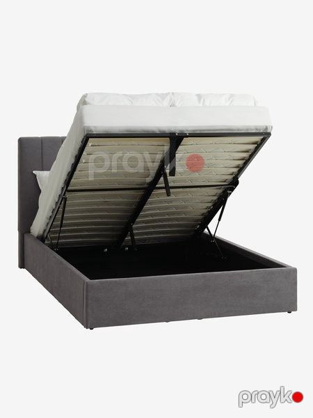 Bir yarımlıq çarpayı Jysk Haslev, parça, boz, 120x200 sm — Mallar, Bakı (2)