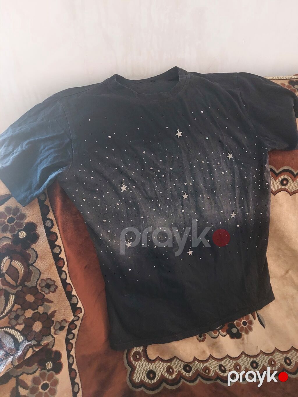 Qadınlar üçün iki hissəli dəst – qara t‑şört və şalvar. - Rəng: qara — Kostyum, Bakı (2)