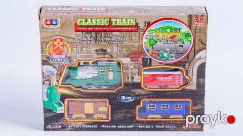 Oyun dəsti Classic Train Q1202570, 160 sm, 3 yaşdan, rəngbərəng — Bakı