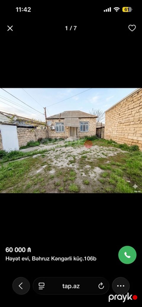Həyət evi – Bəhruz Kəngərli küç. 106b - Ünvan: Bəhruz Kəngərli — Digah