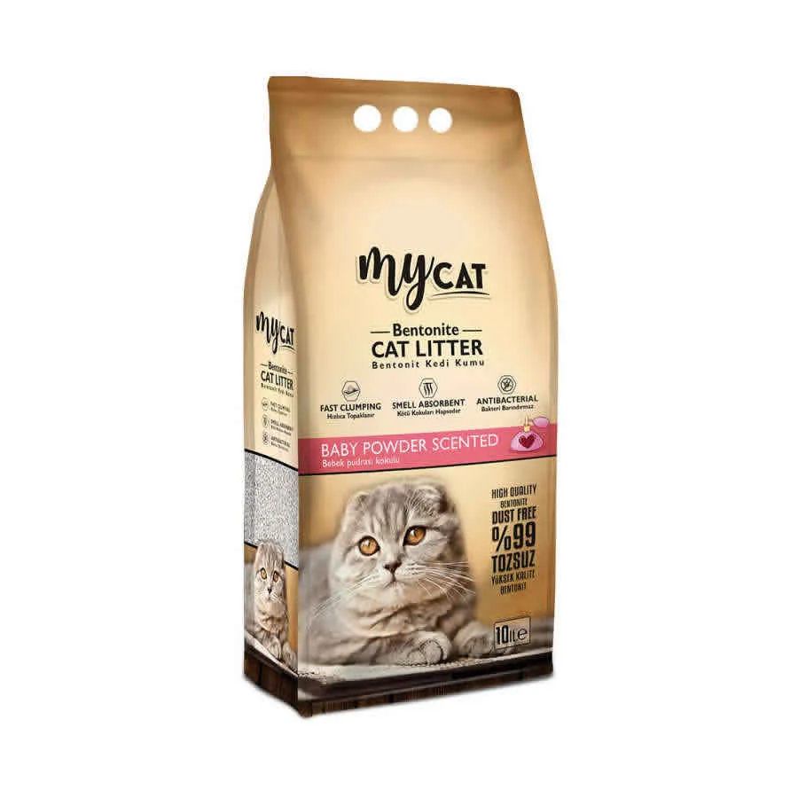 My Cat körpə pudrası ətirli pişik qumu, 10 l — Bakı