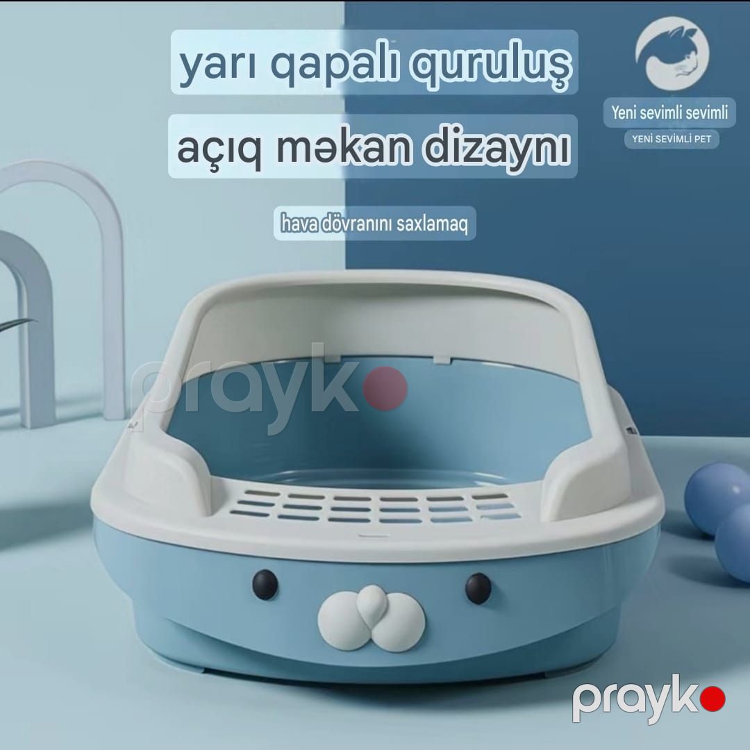 Tualet-lotok ZC21018L, pişiklər üçün, mavi, plastik, 14x29x43 sm — Tualetlər, Bakı (3)
