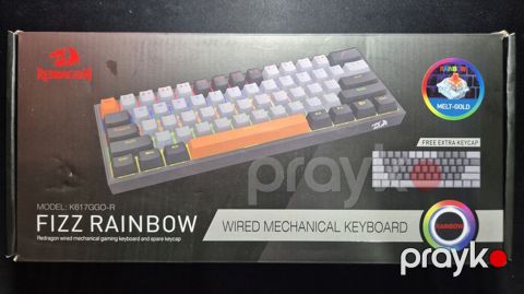 Redragon Fizz Rainbow K617 Ggo-r – naqilli mexaniki klaviatura - 60% — Bakı