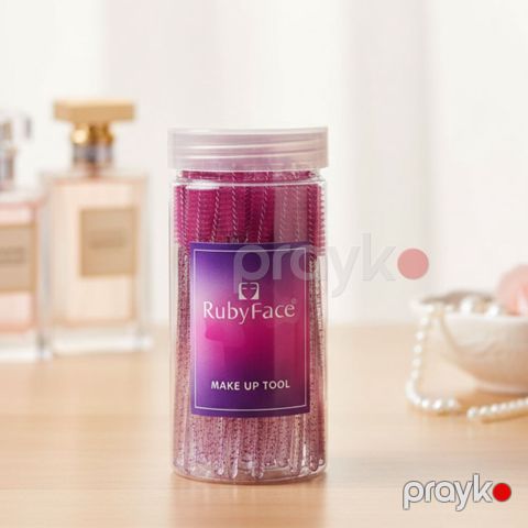 Qaş və kirpik üçün fırça dəsti Ruby Face, tünd çəhrayı, 100 əd — Bakı