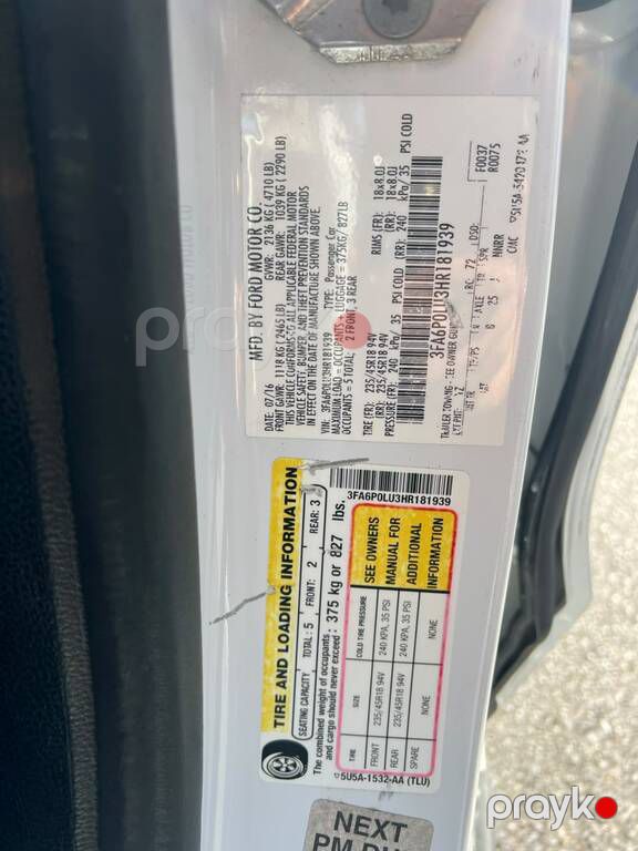 Ford Fusion (North America), 2.0 L, 1.4 kWh, 2017 il, 300 000 km — Avtomobillər, Bakı (12)