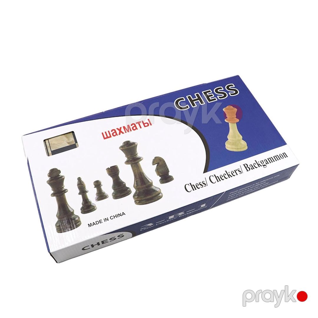 Şahmat + dama + nərd (3-ü 1-də), taxta, bej, 48x48 sm — Mallar, Bakı (3)