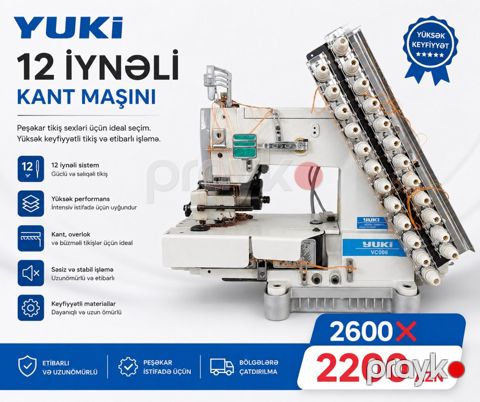 12 iynəli kant maşını Yuki — Bakı