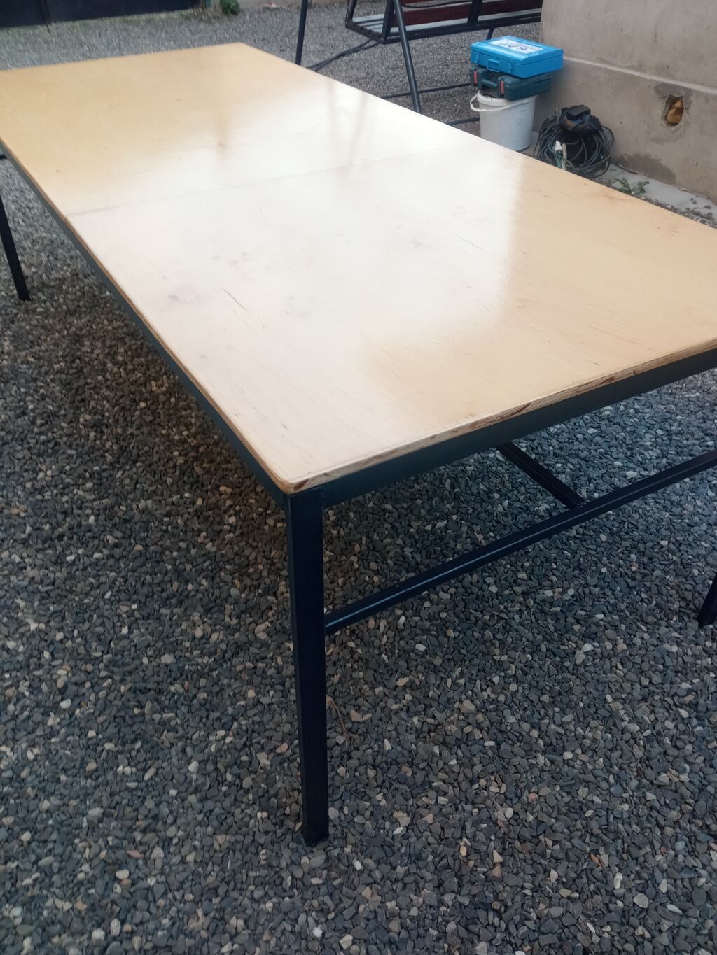Stol uz 2,5 eni 1mm hun 80 sm .18 lik diklə yigilib.doıgi lak — Bağ mobilyaları, Sumqayıt (2)