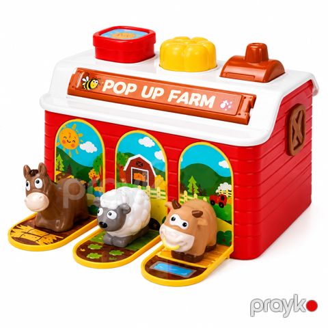 İnteraktiv oyuncaq dəsti Pop Up Farm Learning Fun 379-10, 1+ yaş, Musiqili — Bakı