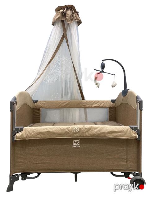 Uşaq üçün manej-çarpayı Cool Baby azr-M01, bej, 110x75x75 sm — Bakı