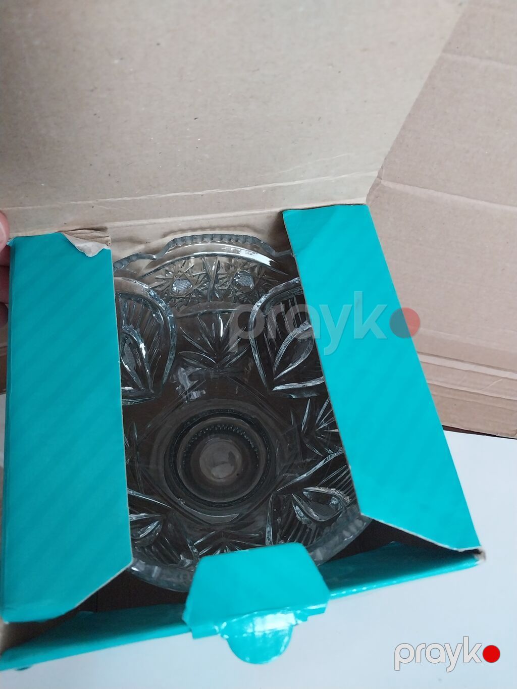 Şüşə konfet qabı – Glassform Abka “Candy Box” - Material: qalın — Süfrə qabı, Bakı (3)
