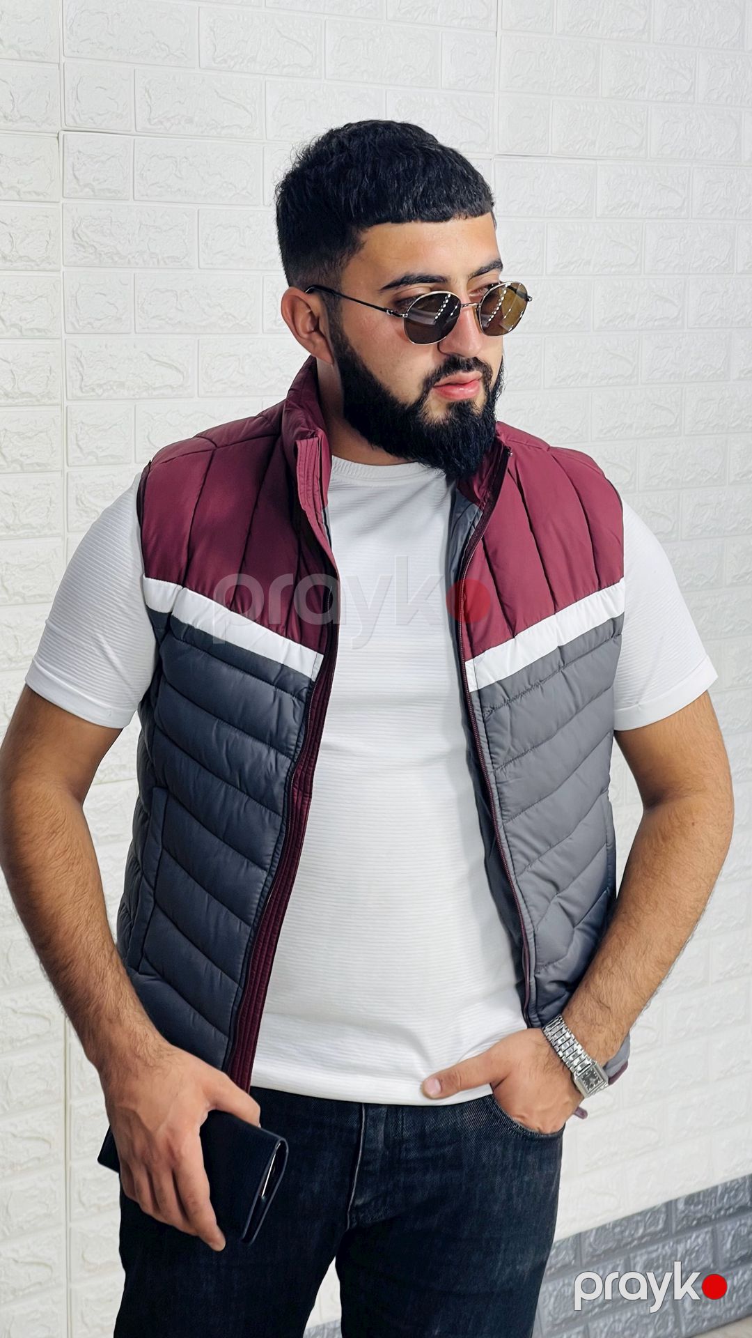 Kişilər üçün qalın jilet 1416-17720, rəngbərəng, polyester, ölçü 3XL — Mallar, Bakı (2)