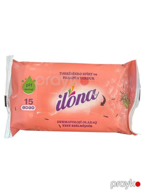 Nəm salfetlər İlona 15 əd — Bakı