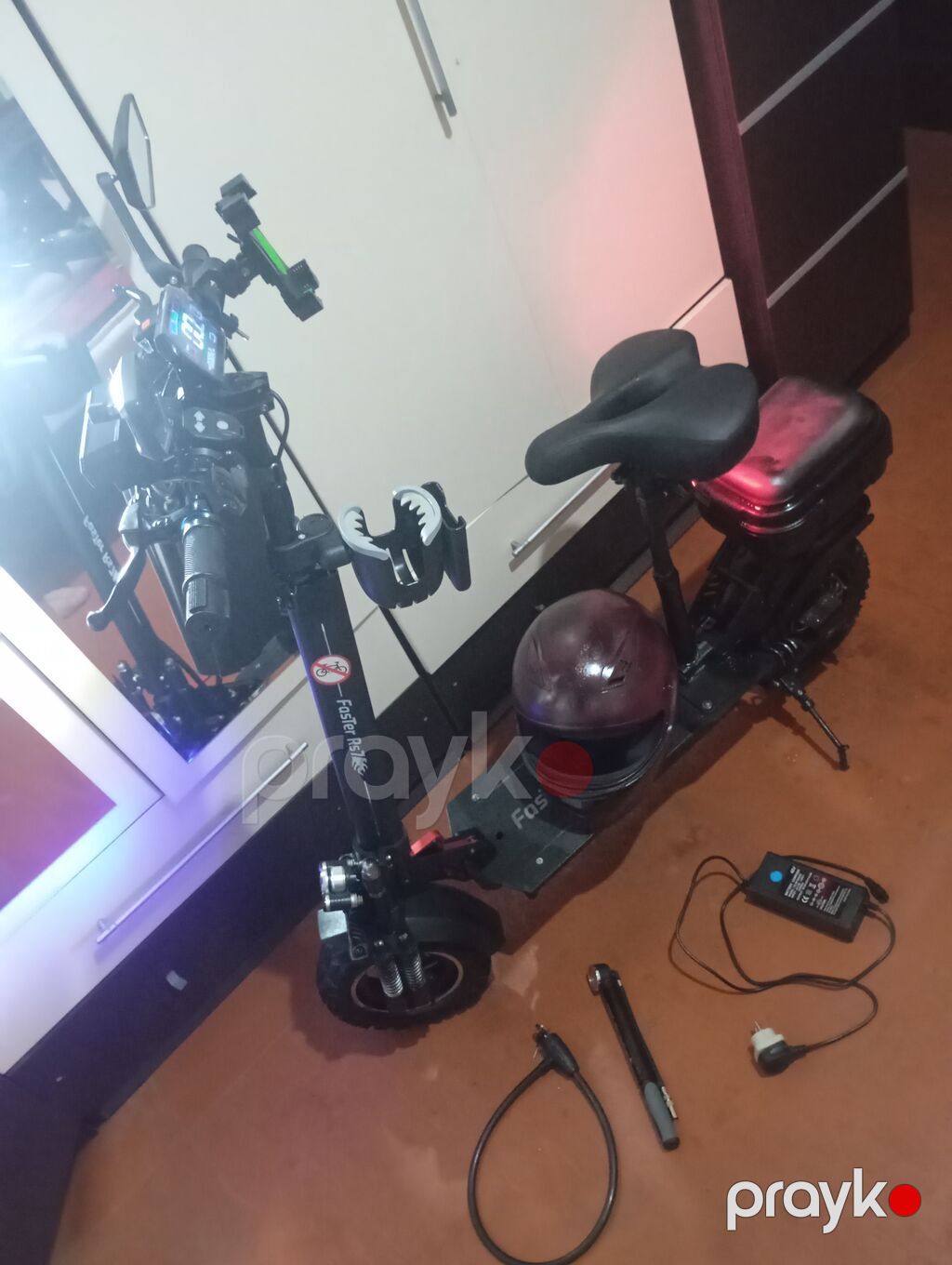 Elektrikli skuter – Foster Rs7 - Güclü ön ikiqat amortizatorlu asqı — Skuterlər, Digah (7)