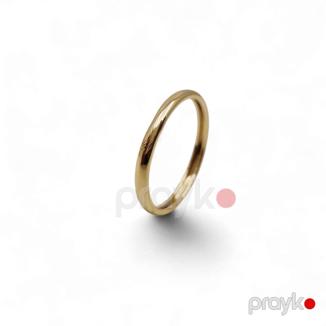 Qadın üzüyü sadə alyans 10183, 20 ölçü, 585 əyar, 0.95 qr, Türkiyə istehsalı - Azgold_10183_20 — Mallar, Bakı (2)