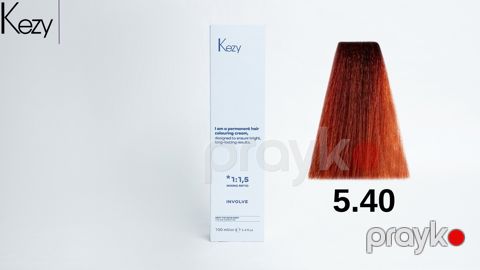 Saç üçün krem-boyası Kezy 5.40 Açıq mis şabalıd 100 ml — Bakı