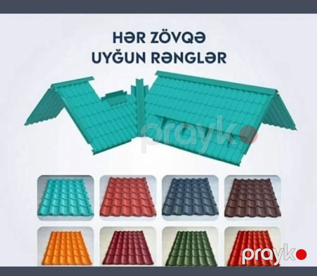 Şifer, Dəmir, Yeni, Pulsuz çatdırılma, Ödənişli quraşdırma, Zəmanətli, Kredit var — Dam örtükləri, Bakı (4)
